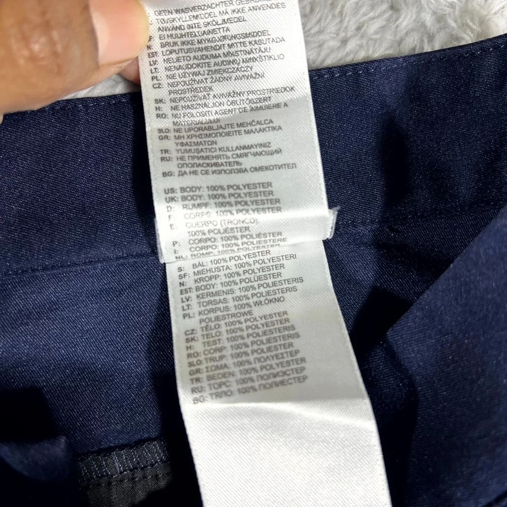 Adidas Climalite Golf Pants Mens 33x32 Navy Blue Flat Front Resort Performance